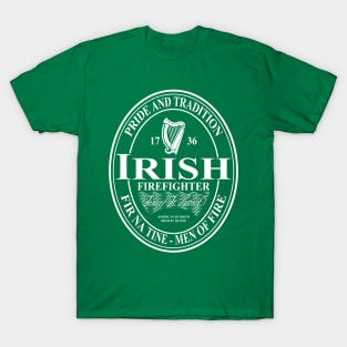 Irish Firefighter (oval) T-Shirt